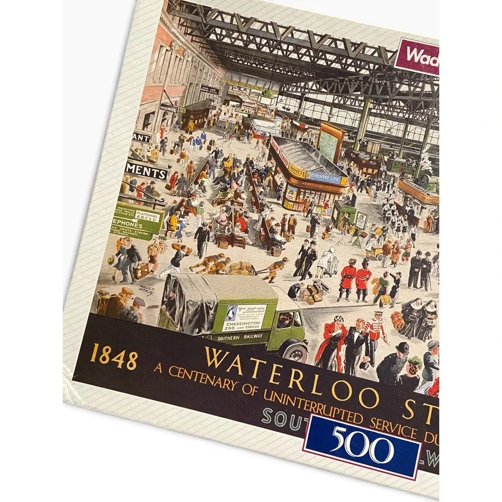 Vintage Waddingtons Waterloo Station 500 Piece Puzzle 1994 Complete